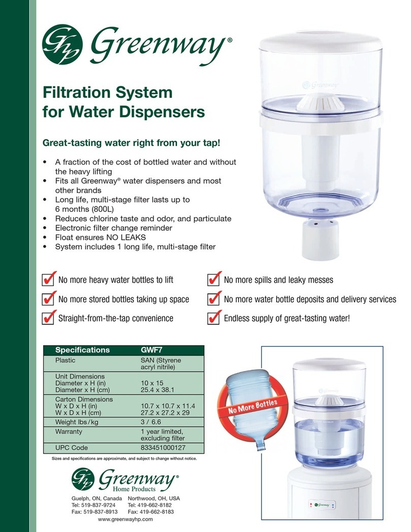 Greenway Home Products GWF7 specification