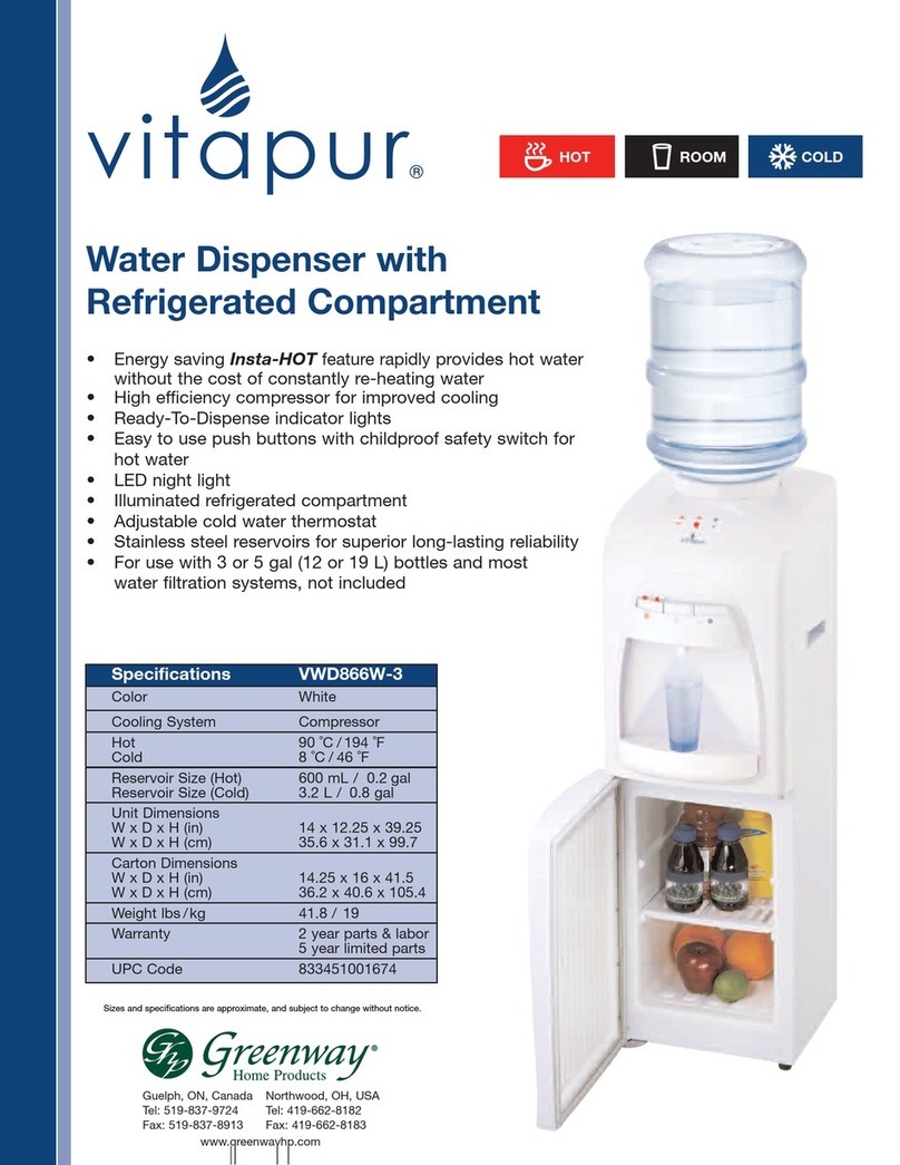 Greenway Home Products vitapur VWD866W-3 specification