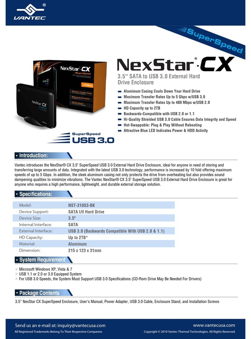 Vantec NexStar CX specification