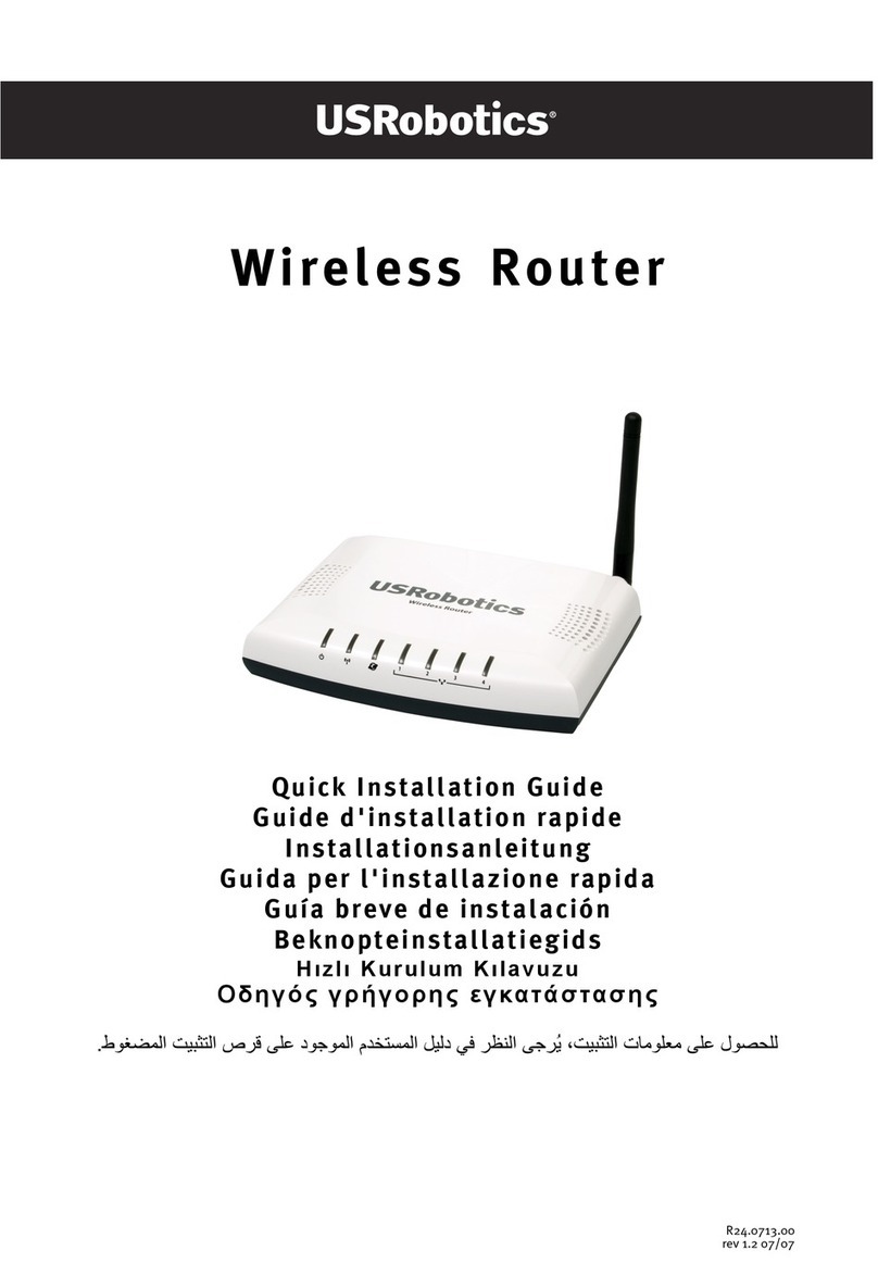 US Robotics WIRELESS ROUTER 5466 Quick installation guide