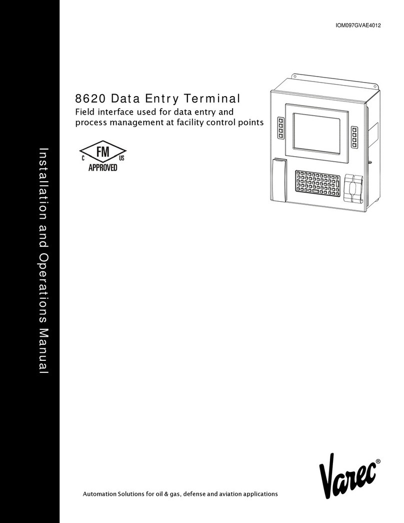 Varec Data Entry Terminal 8620 Installation and... Installation and operation manual
