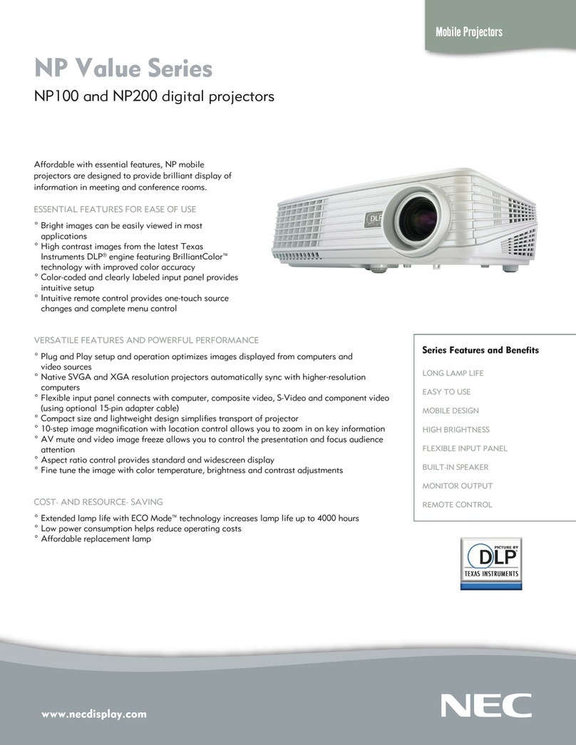 NEC NP200 - XGA DLP Projector User manual