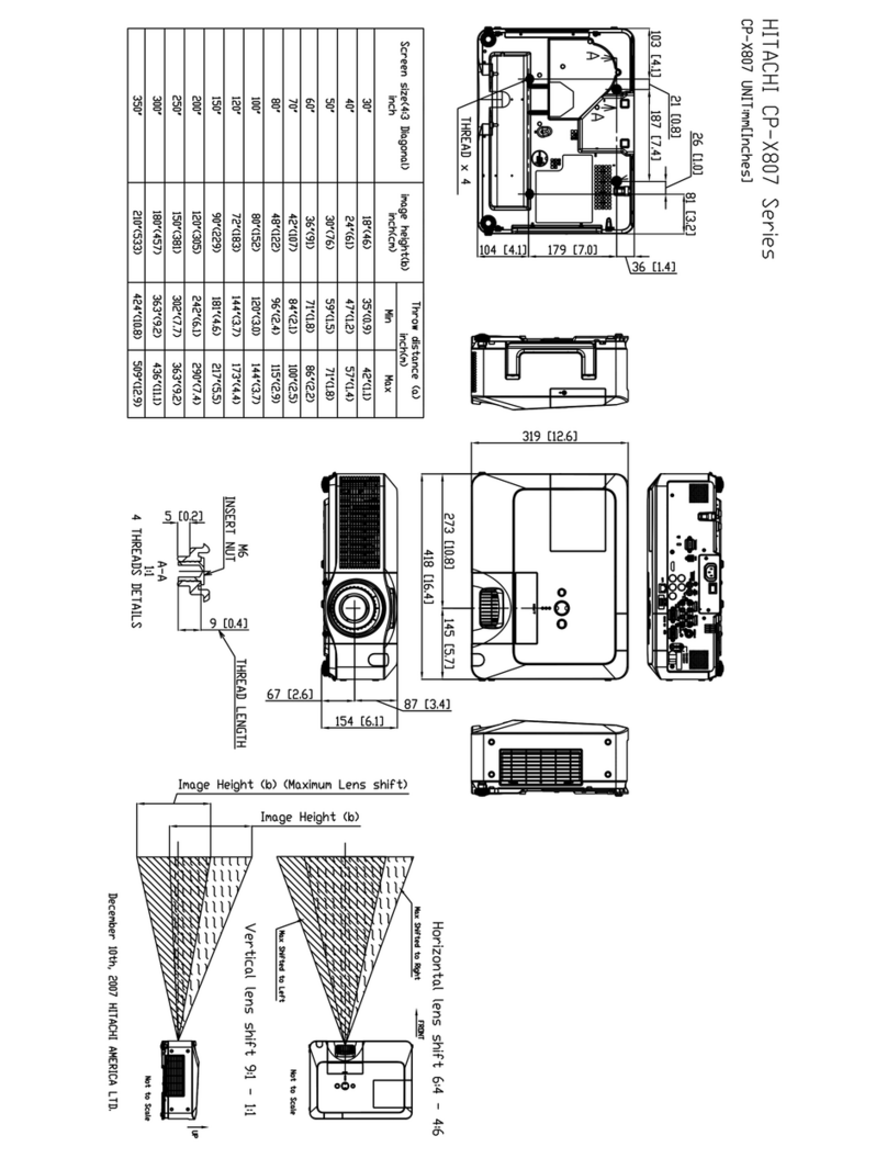 Hitachi X807 - CP XGA LCD Projector Guide