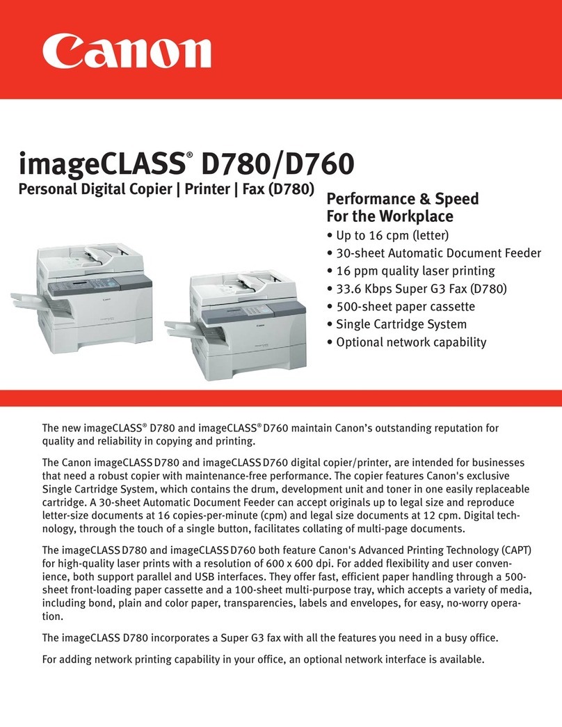 Canon imageCLASS D760 specification