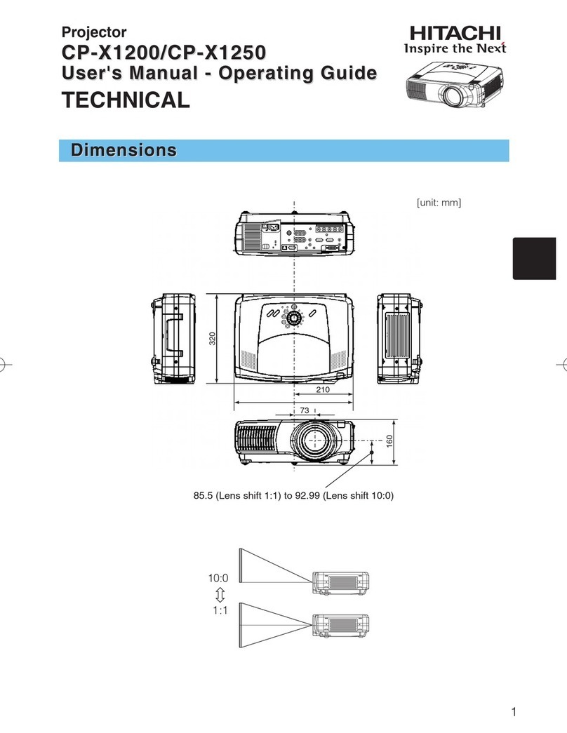 Hitachi X1250 - XGA LCD Projector User manual Hitachi X1250 - XGA LCD Projector User manual