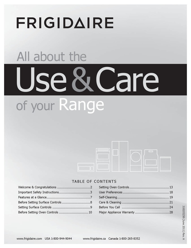 Frigidaire FGGF301DNB User manual
