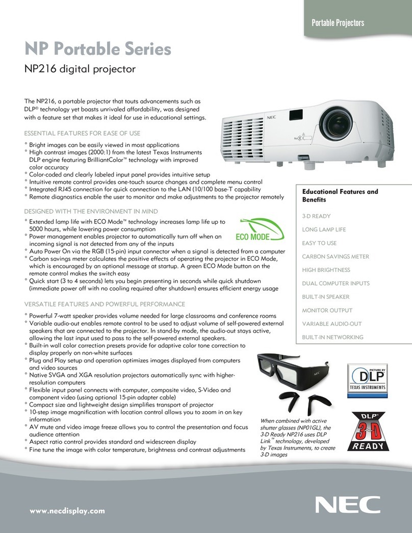 NEC NP216 Series brochure
