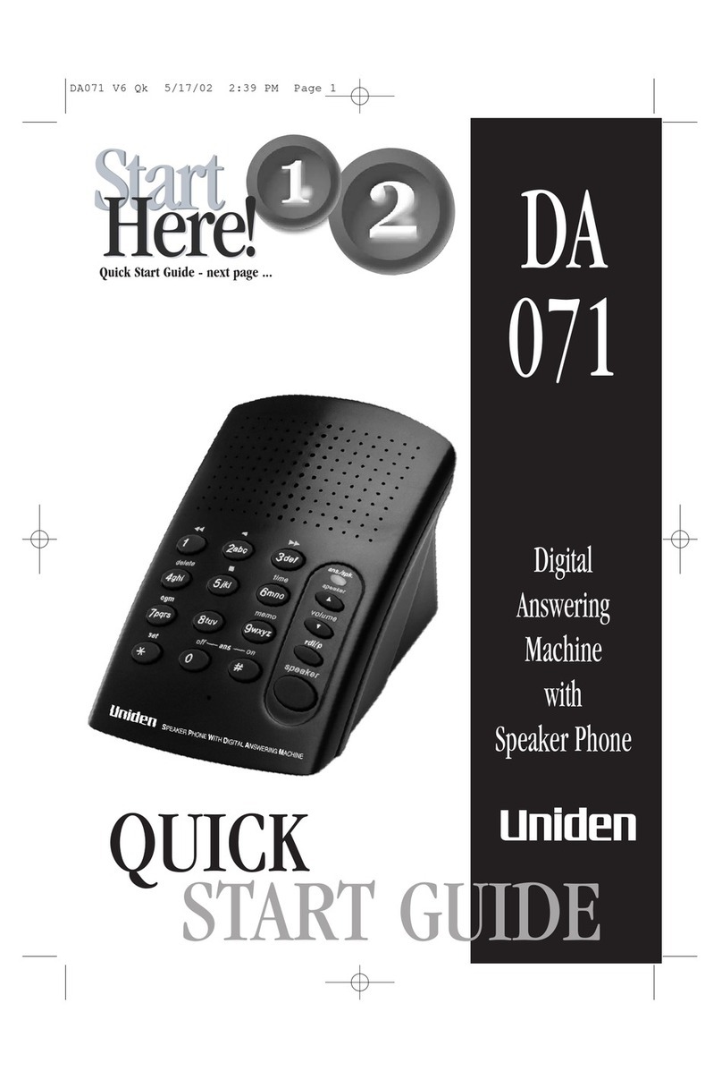 Uniden DA071 user manual