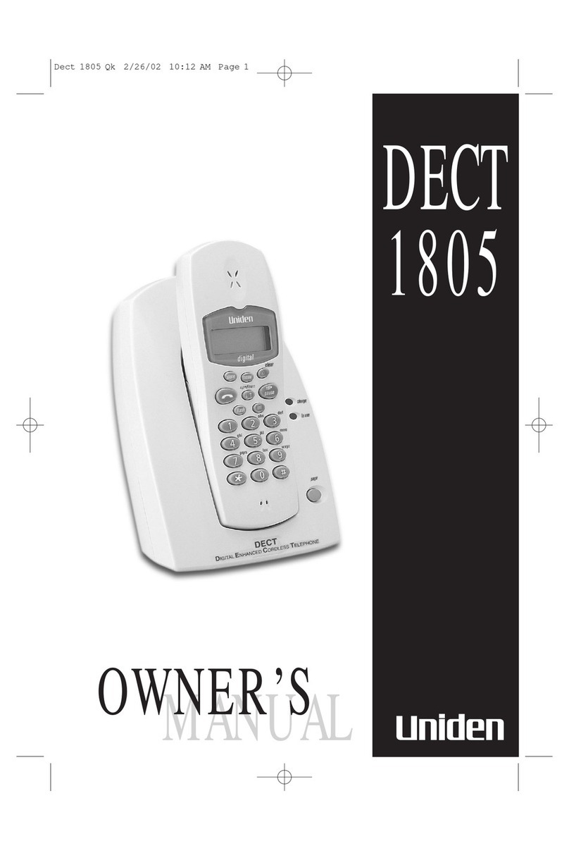 Uniden DECT 1805 User manual