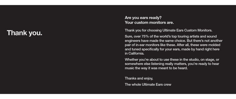 Ultimate Ears Custom Monitors UE4 0000-0 User manual