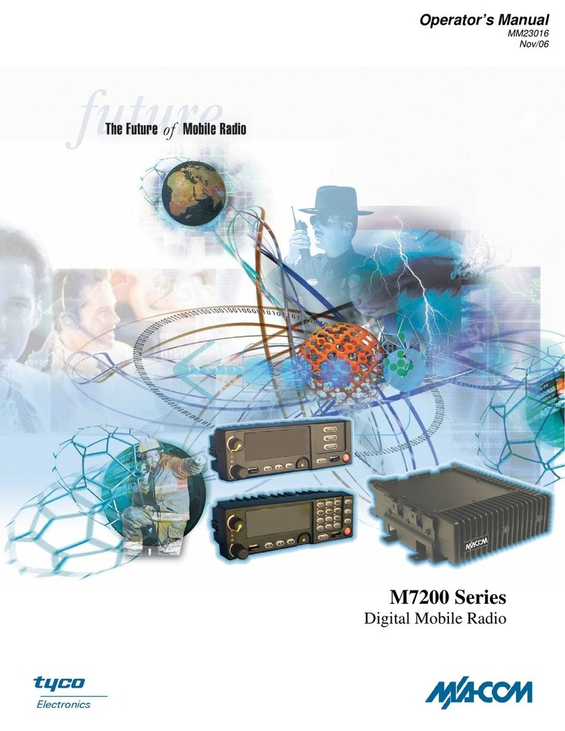 Tyco Electronics M/A-COM M7200 Series User manual Tyco Electronics M/A-COM M7200 Series User manual
