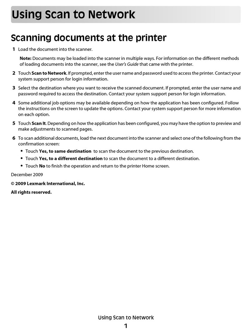 Lexmark X463 Installation instructions