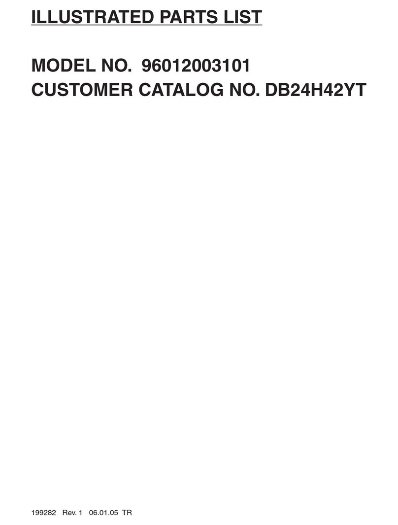 Poulan Pro DB24H42YT Illustrated parts list