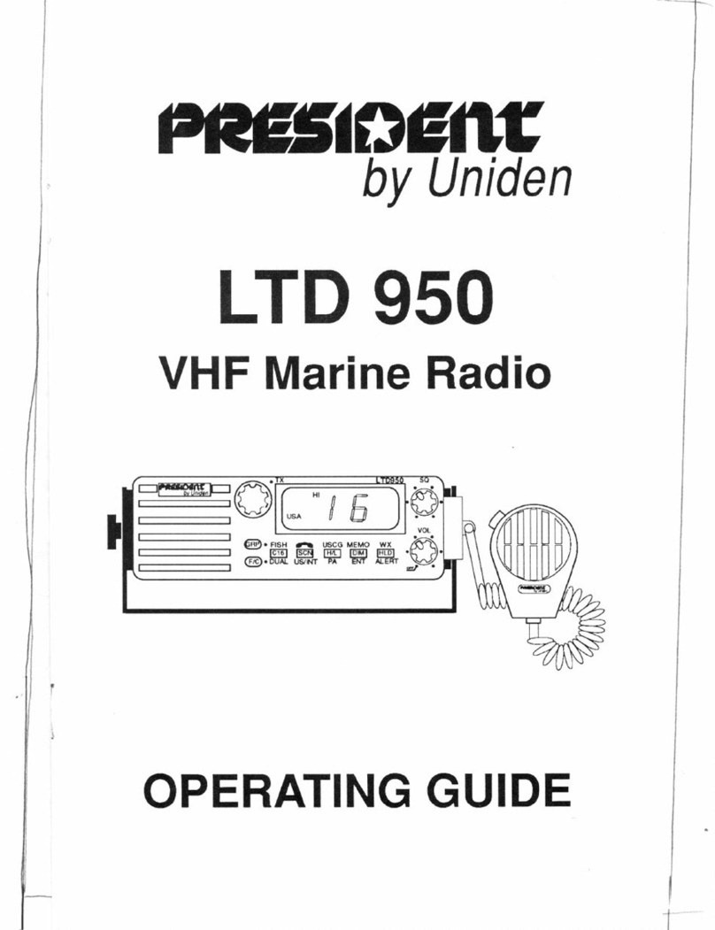 Uniden PRESIDENT LTD 950 User manual