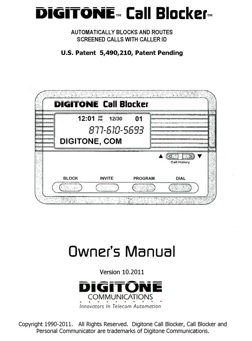 Digitone Call Blocker owner's manual