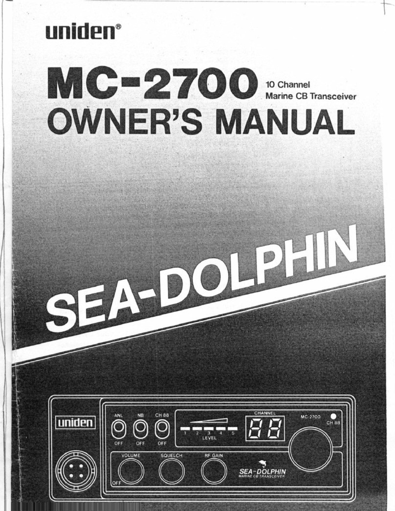 Uniden SEA-DOLPHIN MC-2700 User manual
