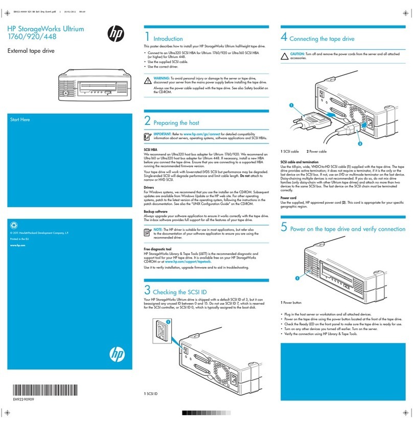 HP StorageWorks Ultrium 1760 Instruction Manual