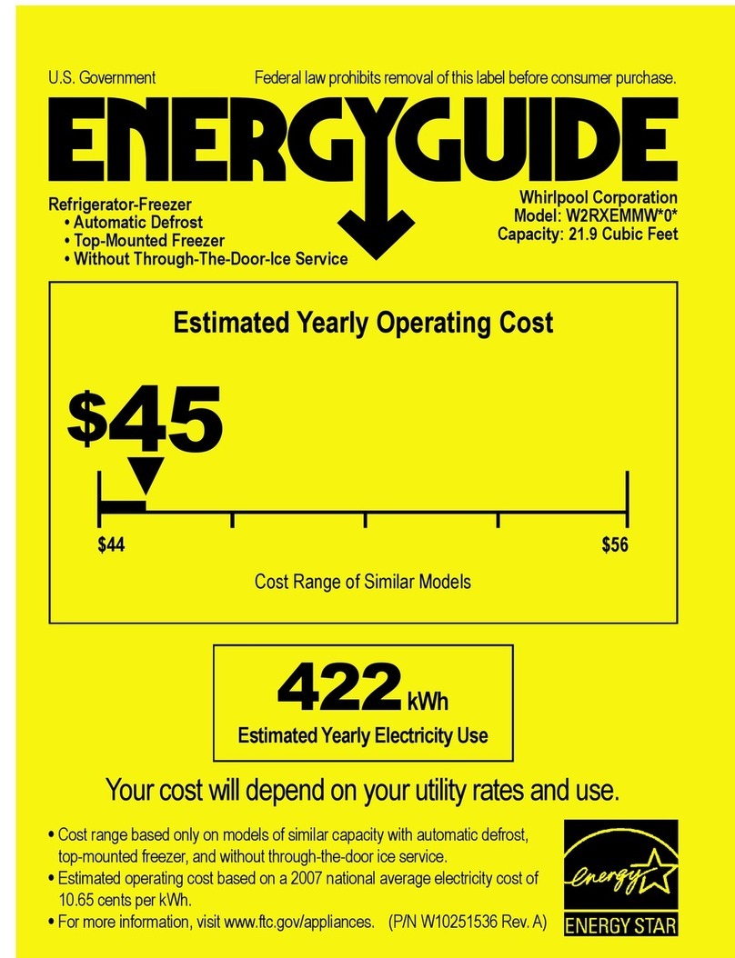 Whirlpool W2RXEMMWS - 22 cu. Ft. Qualified ADA Energy guide