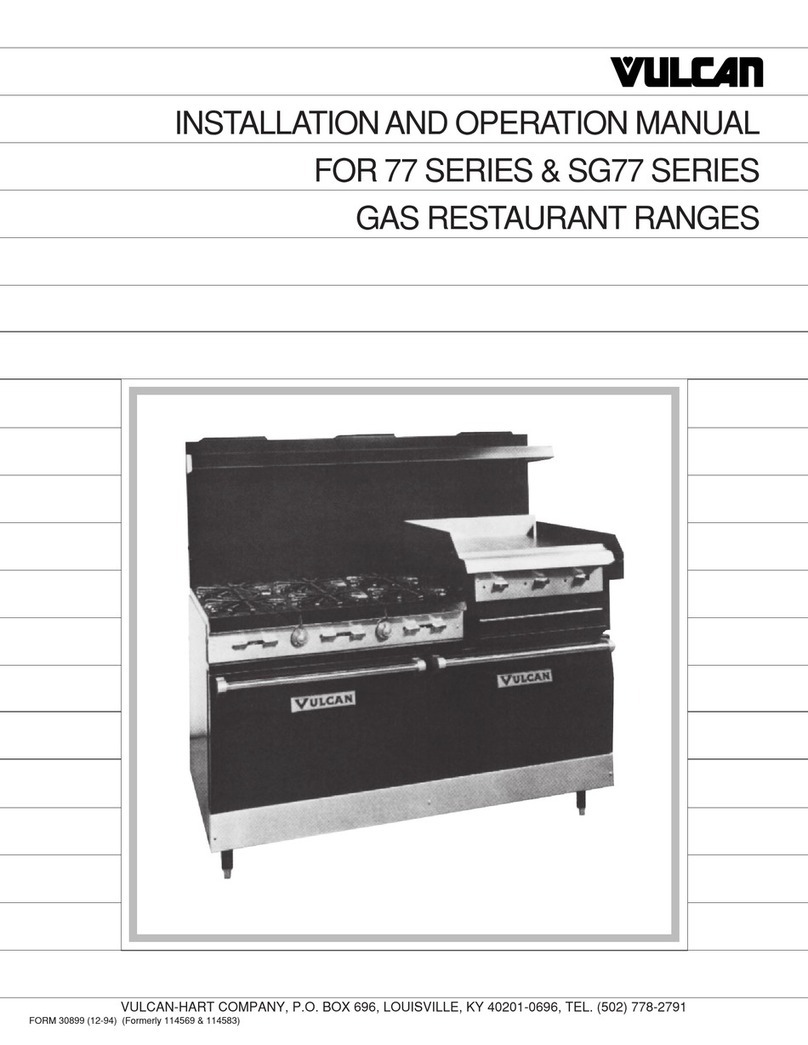 Vulcan-Hart 77 SERIES Installation and operation manual