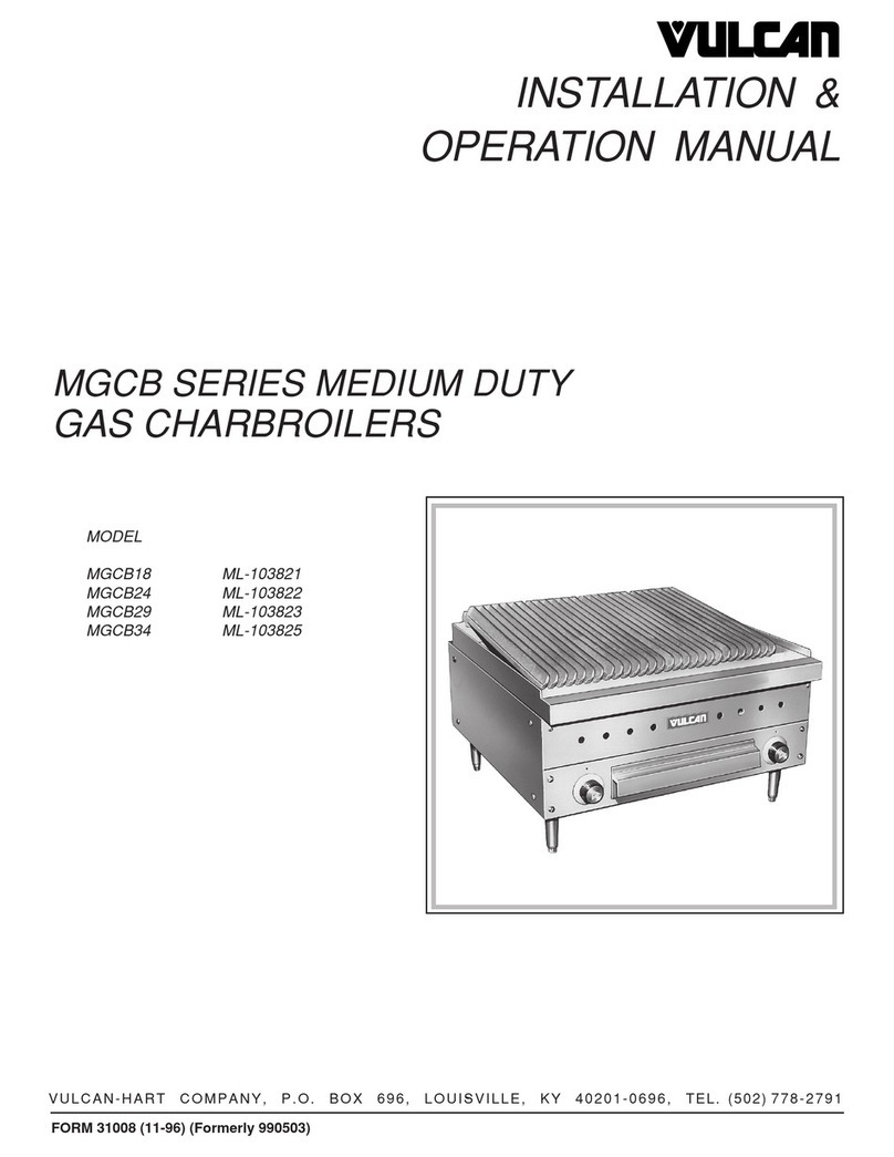 Vulcan-Hart MGCB18 ML-103821 Installation & operation manual