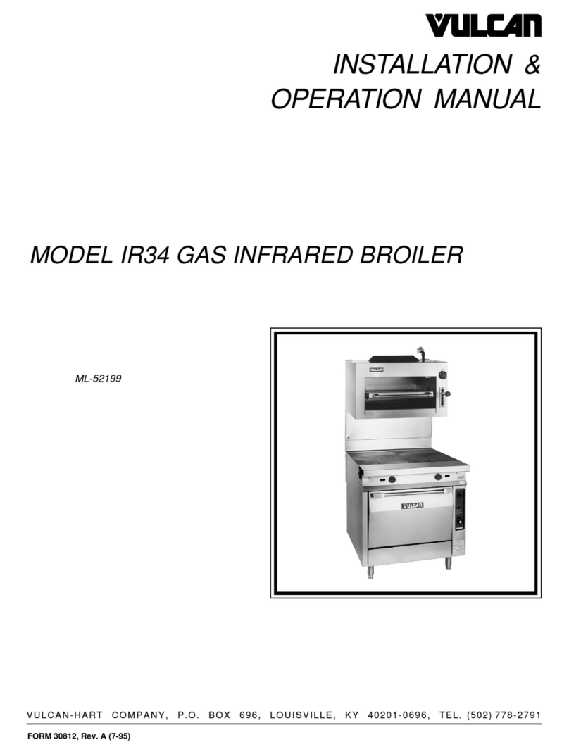 Vulcan-Hart IR34 ML-52199 Installation & operation manual