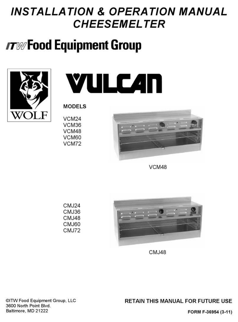 ITW Food Equipment Group Vulcan VCM24 Installation & operation manual ITW Food Equipment Group Vulcan VCM24 Installation & operation manual