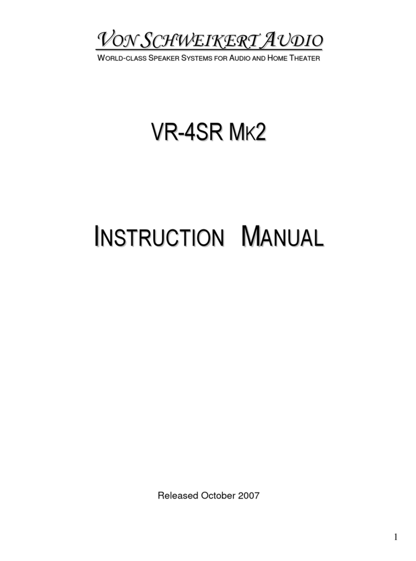 Von Schweikert Audio VR-4SR Mk2 instruction manual
