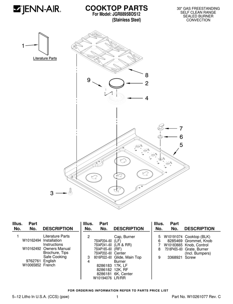 Jenn-Air JGR8895BDS12 parts list