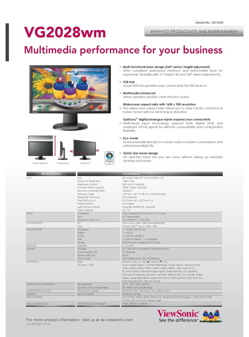 ViewSonic VG2028wm User manual
