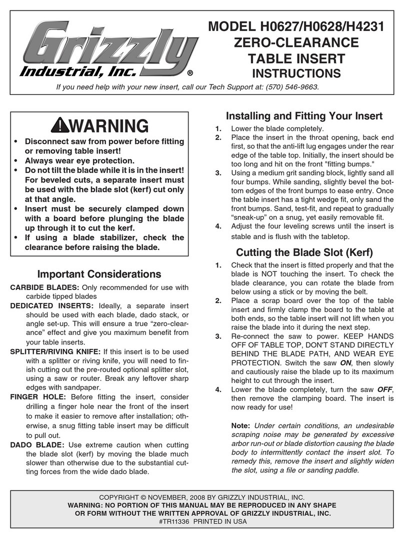 Grizzly h0627 User manual Grizzly h0627 User manual