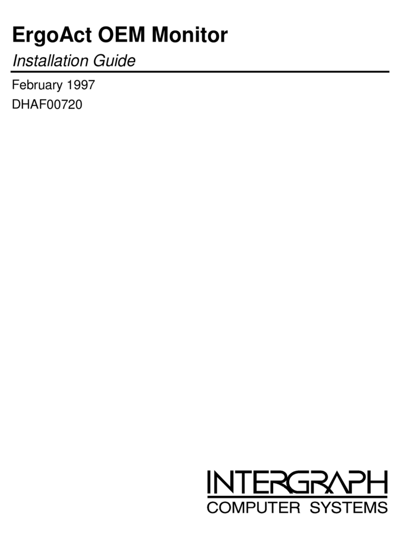 Intergraph ErgoAct OEM Monitor User manual