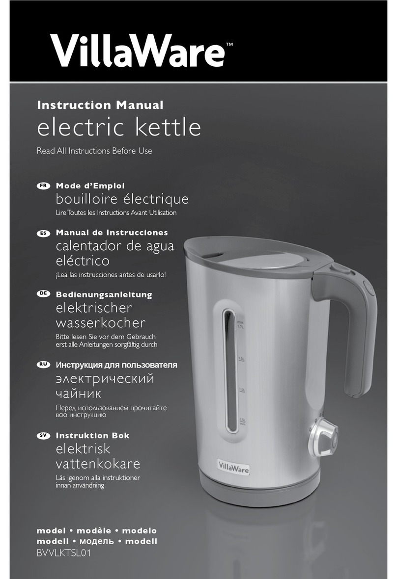 Villaware BVVLKTSL01 instruction manual