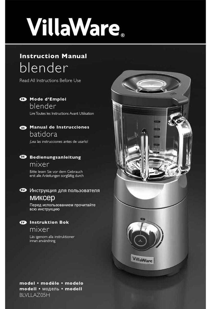 Villaware BLVLLAZ05H instruction manual