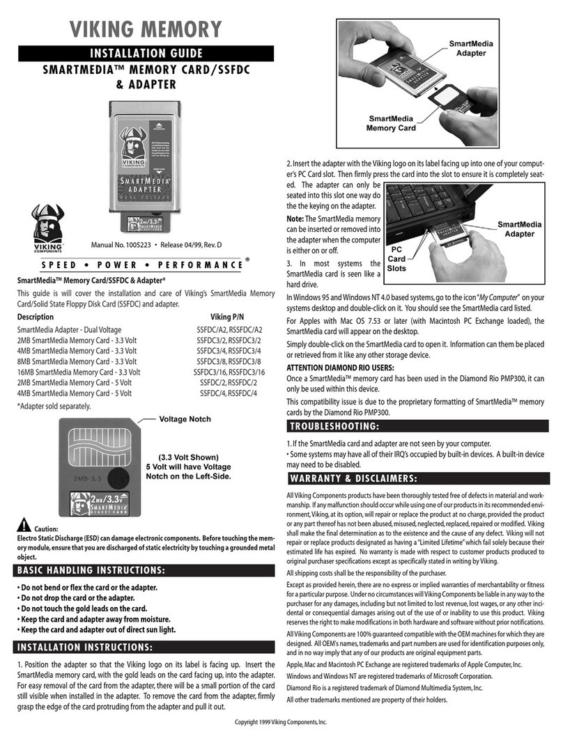 Viking Components SMARTMEDIA installation guide