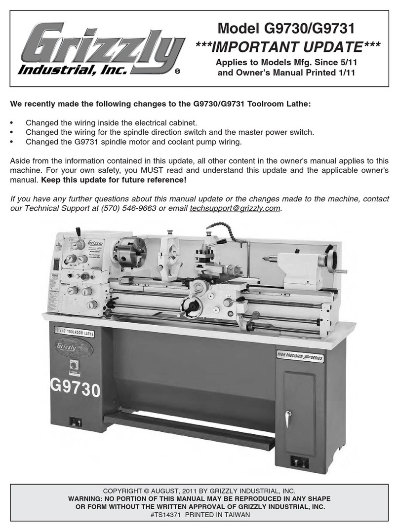 Grizzly G9730 owner's manual