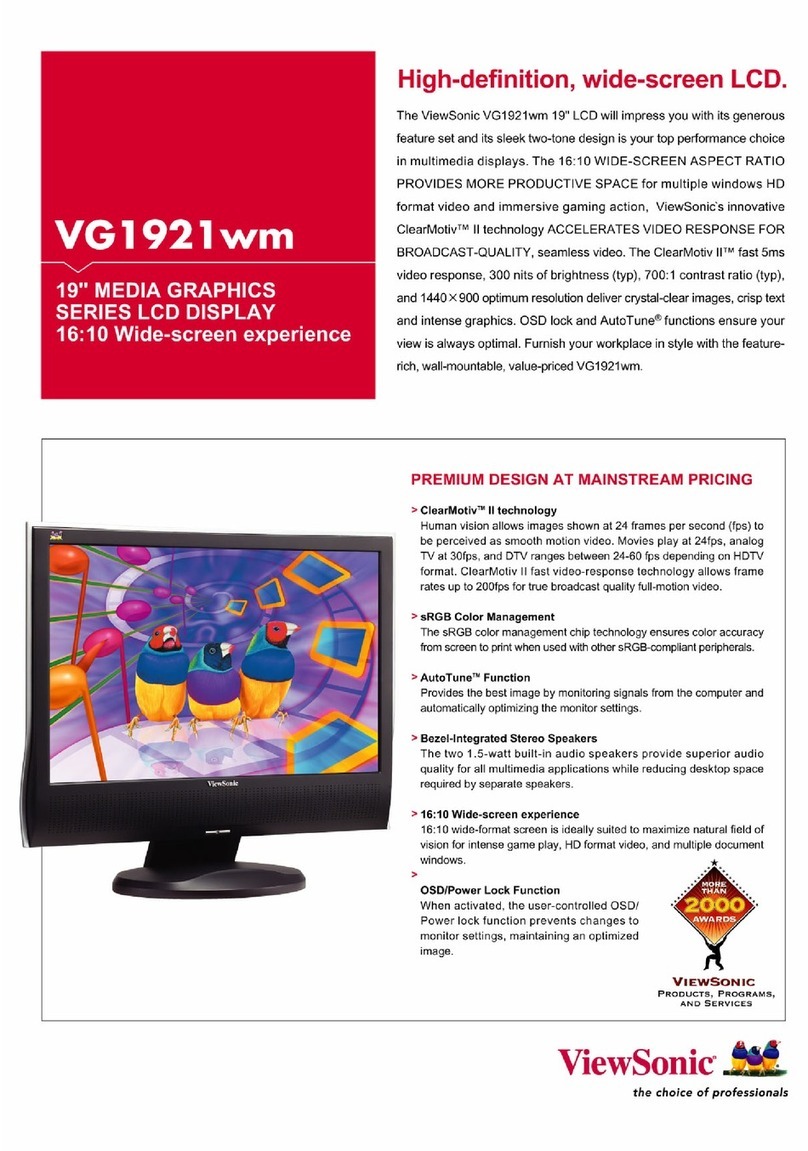 ViewSonic VG1921wm User manual ViewSonic VG1921wm User manual