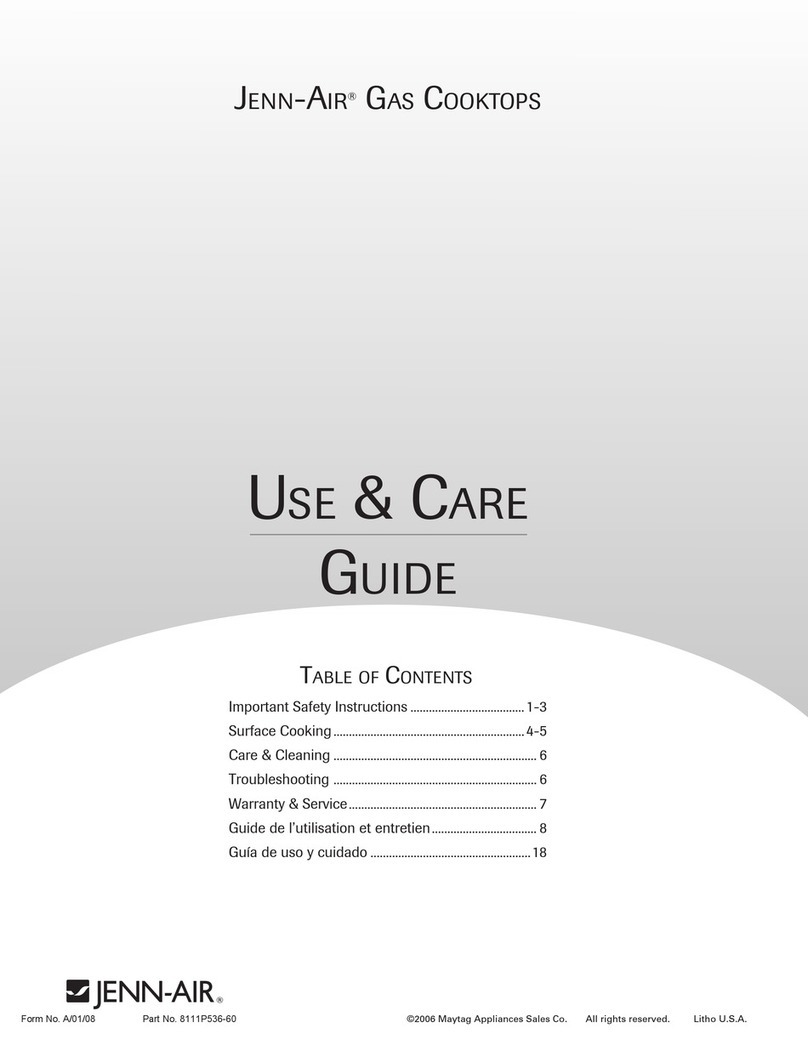 Jenn-Air JGC1430ADB User manual