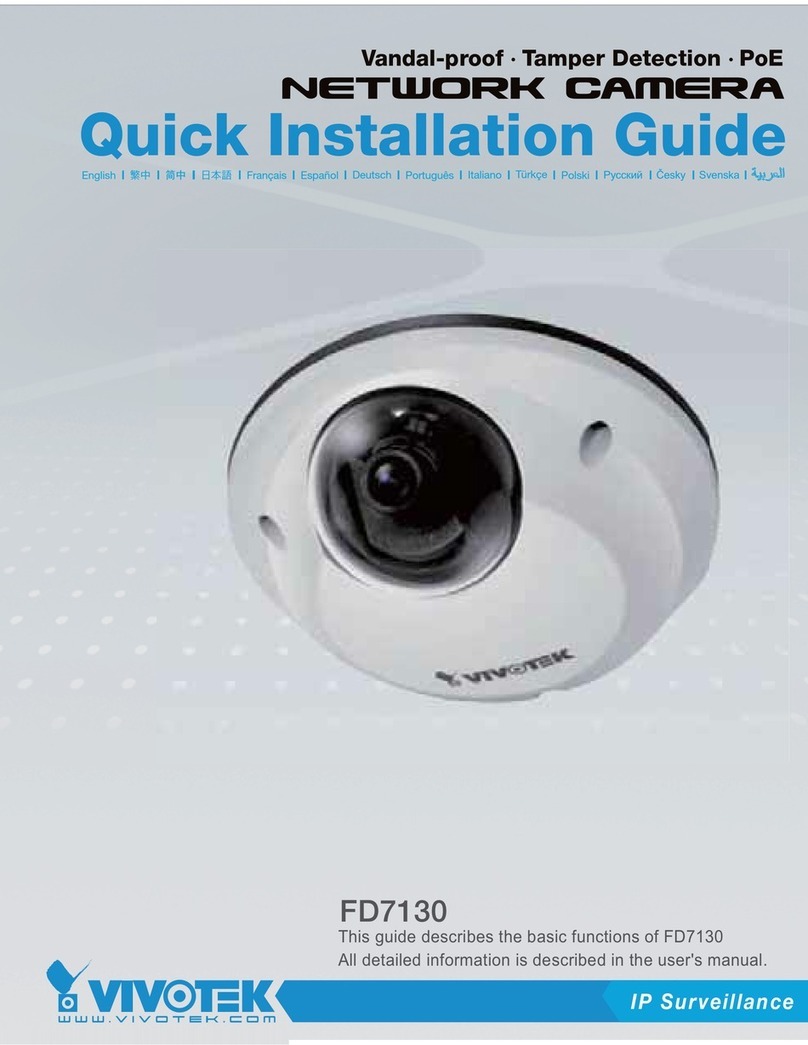 Vivotek FD7130 Quick installation guide