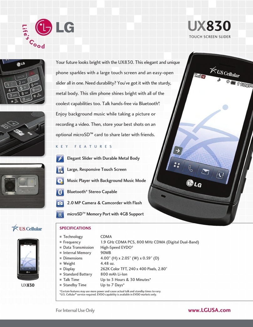 LG UX 830 datasheet