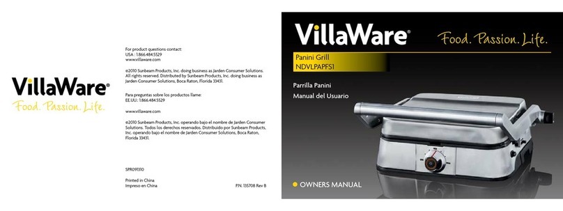 Villaware NDVLPAPFS1 owner's manual