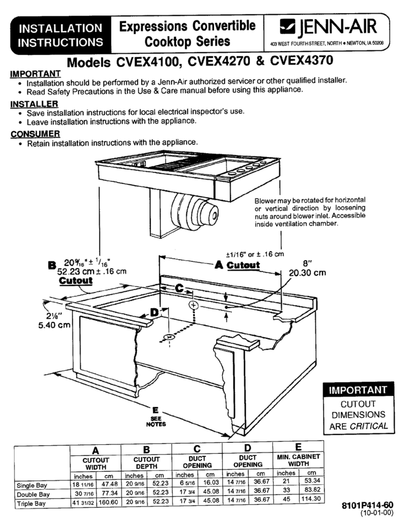Jenn-Air CVEX4100 Series User manual