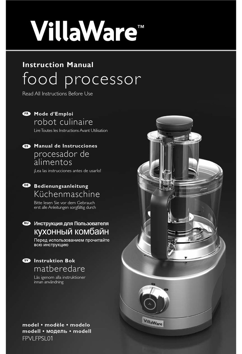 Villaware FPVLFPSL01 User manual