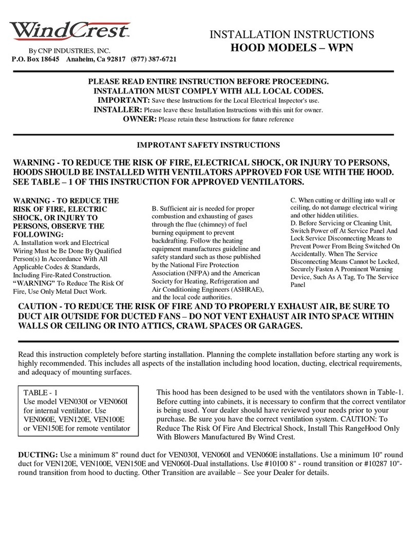 Wind Crest WPN installation instructions
