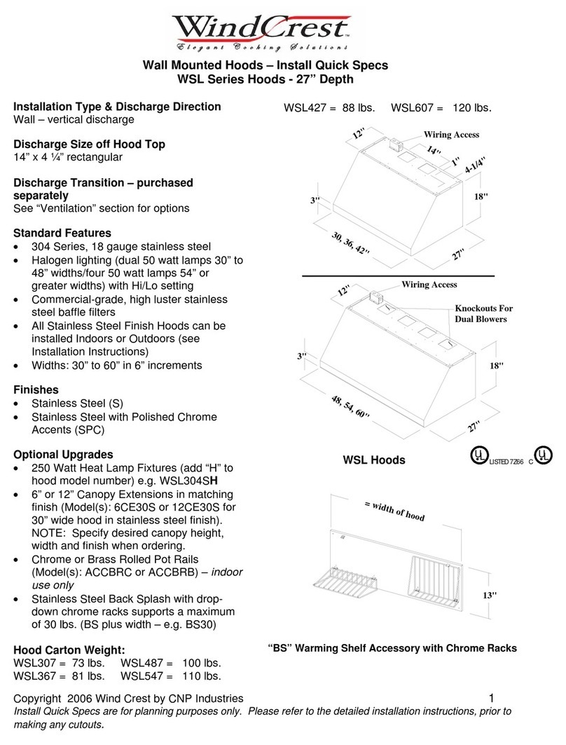 Wind Crest WSL Series Install quick specs