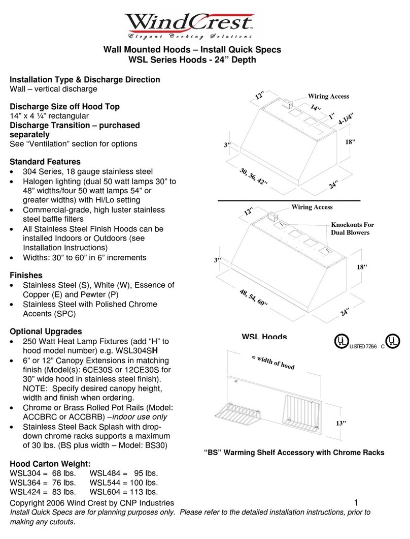 Wind Crest WSL Series Install quick specs