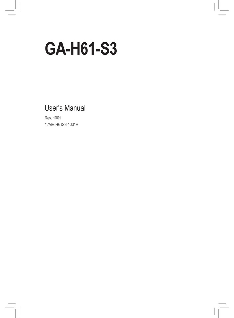 Gigabyte GA-H61-S3 User manual Gigabyte GA-H61-S3 User manual