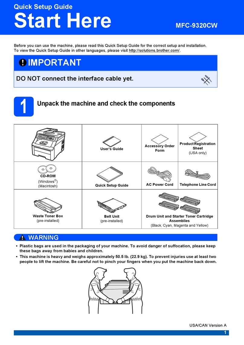 Brother MFC-9320CW User manual Brother MFC-9320CW User manual