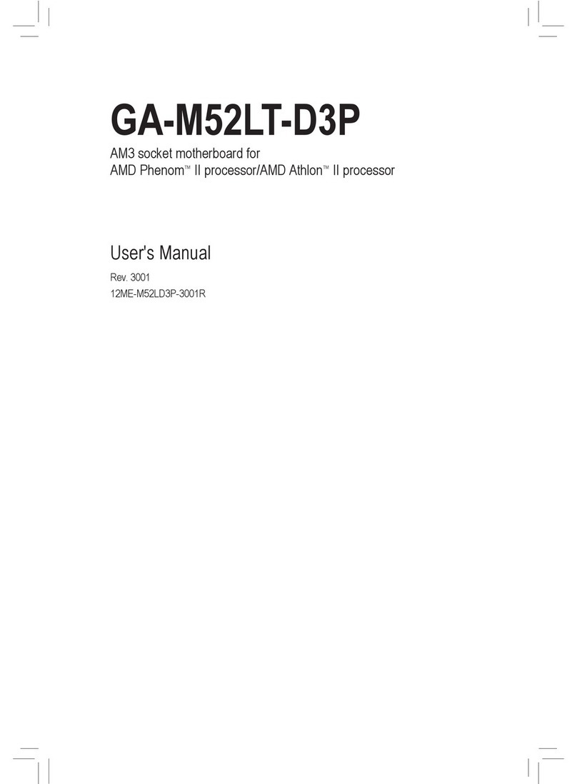 Gigabyte GA-M52LT-D3P user manual