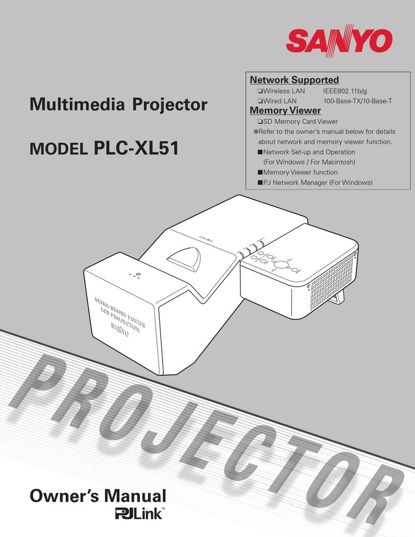 Sanyo XGA ULTRA SHORT-THROW PLC-XL51 User manual Sanyo XGA ULTRA SHORT-THROW PLC-XL51 User manual