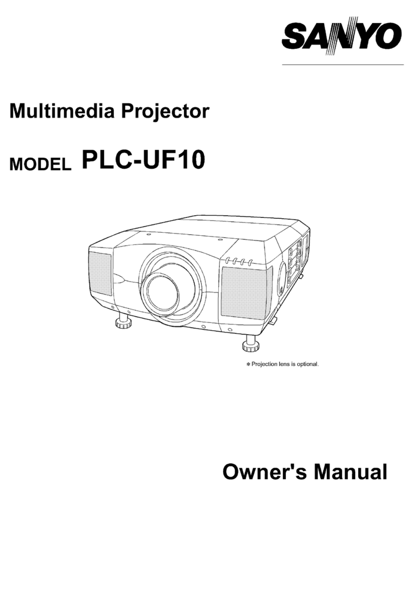 Sanyo UF10 - PLC UXGA LCD Projector User manual